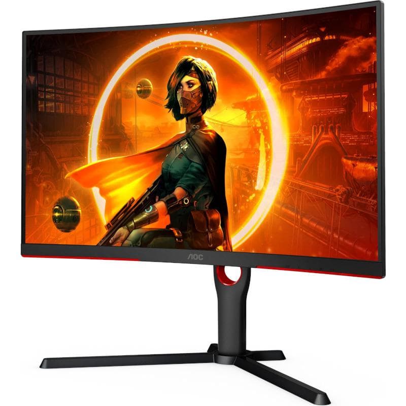 MONITOR AOC - gaming 27 inch, Gaming, VA, Full HD (1920 x 1080), wide, 250 cd/mp, 1 ms, HDMI | Display Port, "C27G3U/BK" — miniatură