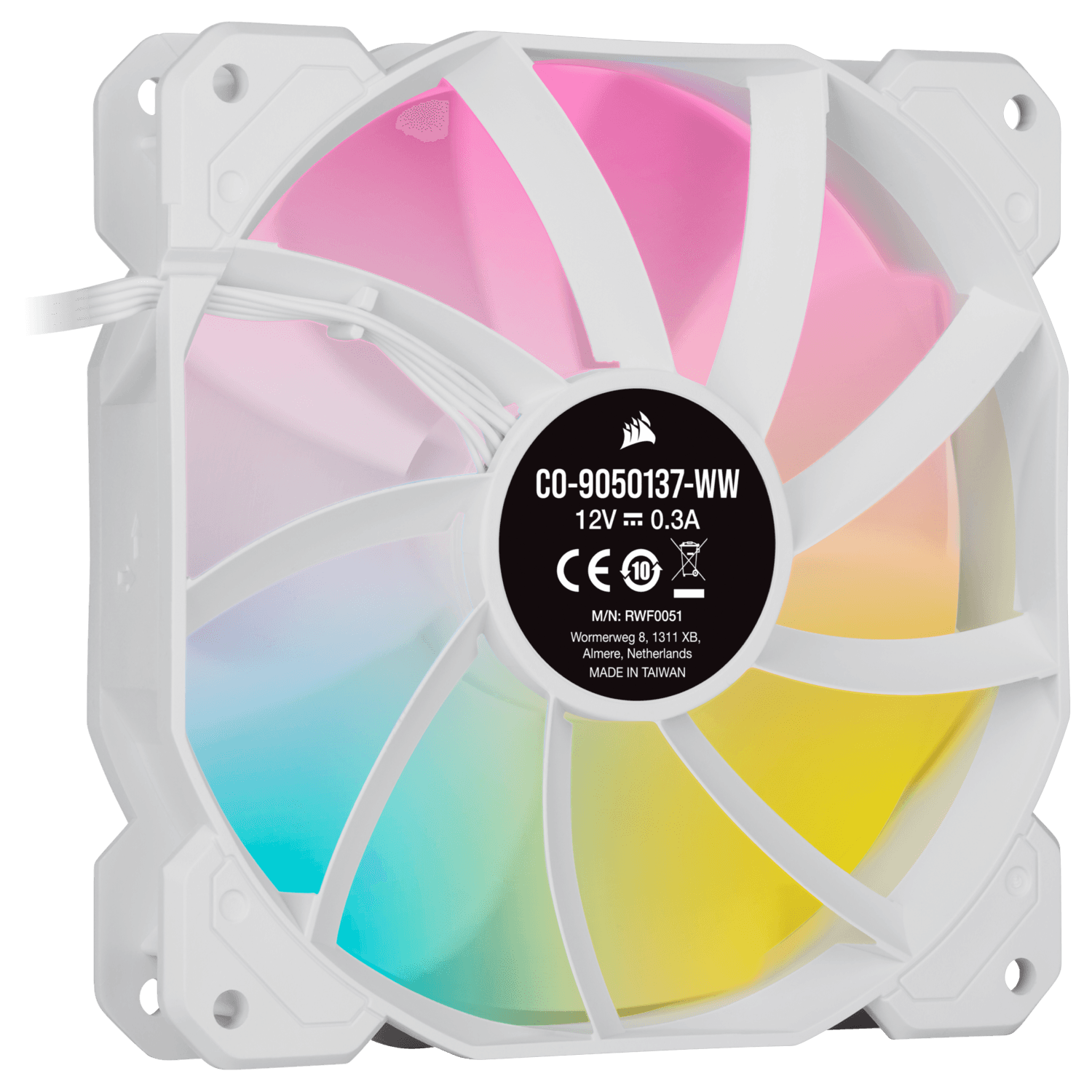 VENTILATOR CORSAIR, "iCUE SP120 RGB ELITE", pt carcasa PC, 120 mm, 1500 rpm, LED RGB, 3 ventilatoare, "CO-9050137-WW" — miniatură