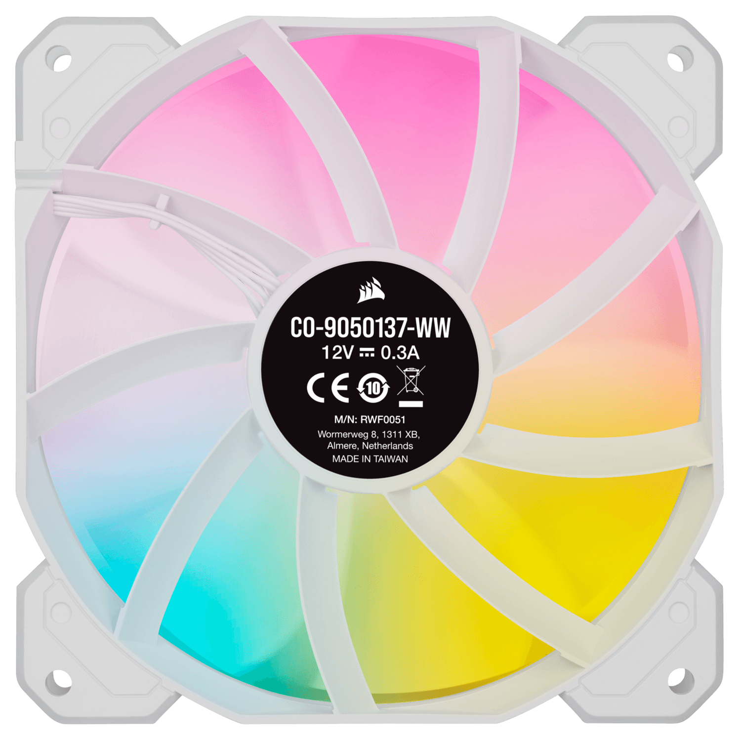 VENTILATOR CORSAIR, "iCUE SP120 RGB ELITE", pt carcasa PC, 120 mm, 1500 rpm, LED RGB, 3 ventilatoare, "CO-9050137-WW" — miniatură