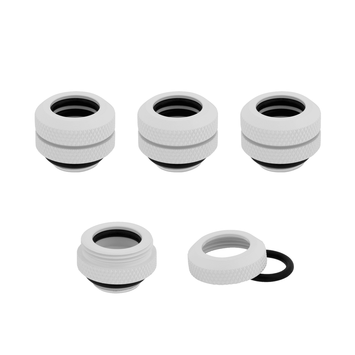 FITTING tub CORSAIR, Hydro X Series XF, material: alama, alb, 12mm OD, "CX-9052006-WW"