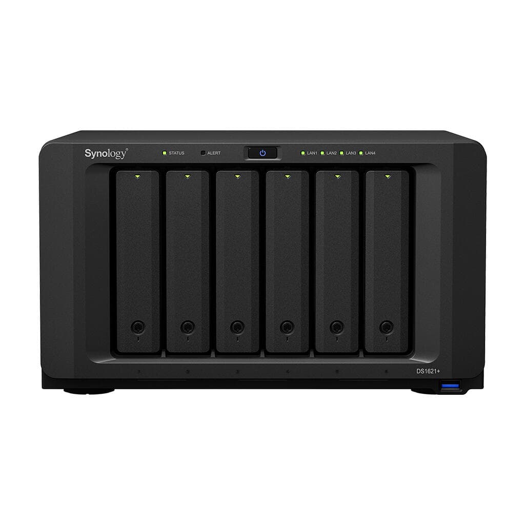 SYNOLOGY DS1621+ NAS AMD V1500B quad-core 2.2 GHz 4GB DDR4 3xUSB 3.2 Gen 1 2xeSATA 6 bay, "DS1621+"