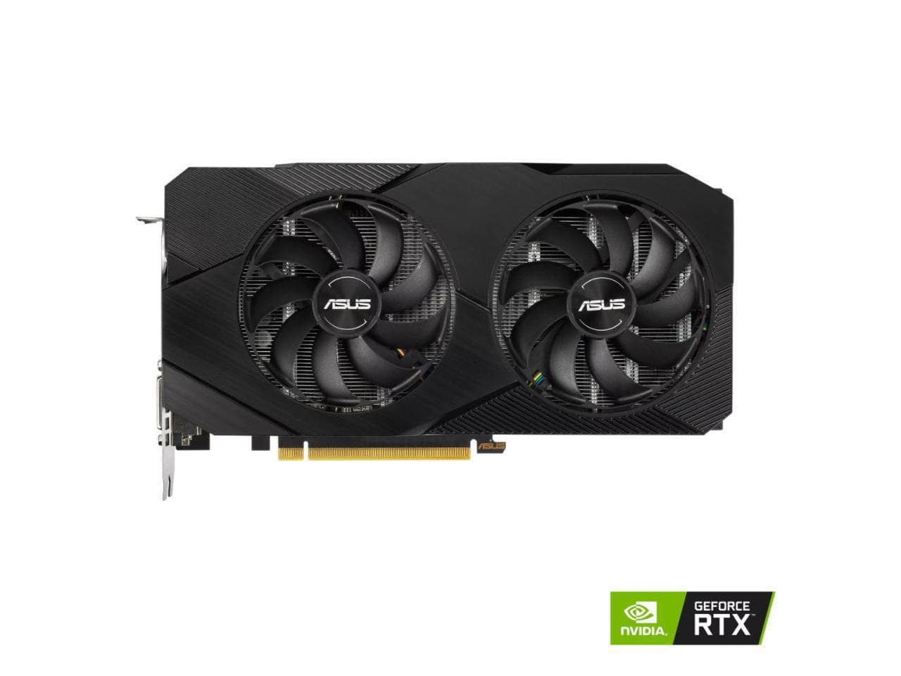 PLACA VIDEO ASUS "GeForce RTX 2060 EVO", 12 GB GDDR6 192 biti, PCI Express 3.0 x 16, HDMI x 2 DisplayPort DVI-D, sistem racire aer, "DUAL-RTX2060-O12GE" — miniatură