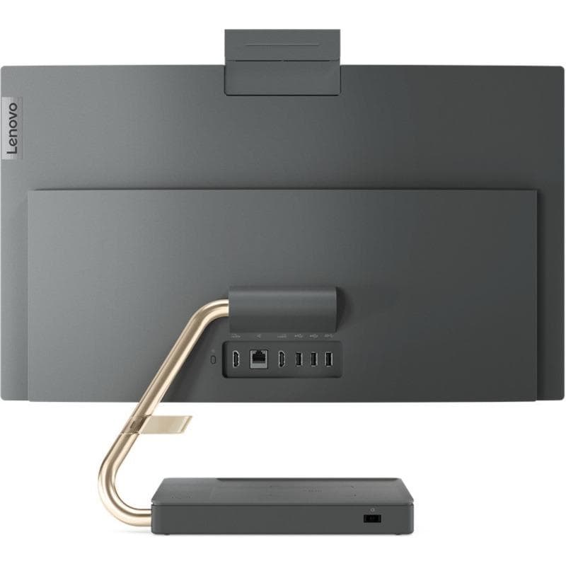 DESKTOP LENOVO, "IdeaCentre 5" All-in-one, 23.8 inch, CPU i5-11400T, Intel UHD Graphics 730, memorie 16 GB, SSD 512 GB, unitate optica, tastatura si mouse, FreeDos, "F0G300ERRI" — miniatură