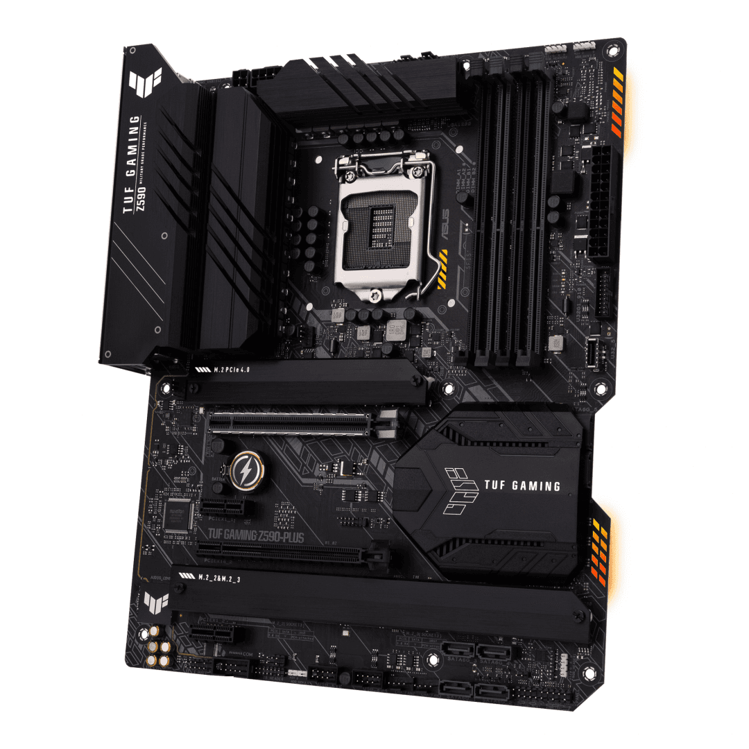 PLACA de BAZA Asus "GAMING Z590-PLUS", skt LGA 1200, ATX, Intel Z590, 4 x DDR4, max. 128 GB, 6 x SATA, 3 x M.2, 7.1, "GAMING Z590-PLUS" — miniatură