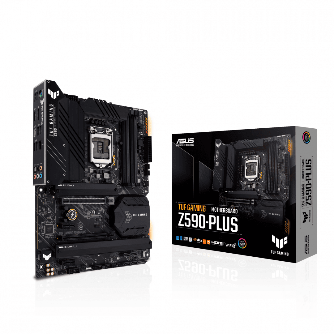 PLACA de BAZA Asus "GAMING Z590-PLUS", skt LGA 1200, ATX, Intel Z590, 4 x DDR4, max. 128 GB, 6 x SATA, 3 x M.2, 7.1, "GAMING Z590-PLUS" — miniatură