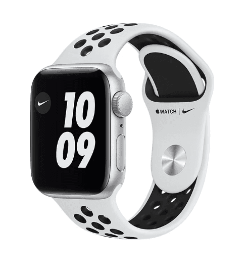 SMARTWATCH Apple Watch Nike SE (v2) GPS, 40mm Silver Aluminium Case with Pure Platinum/Black Nike Sport Band "mkq23wb/a" — miniatură