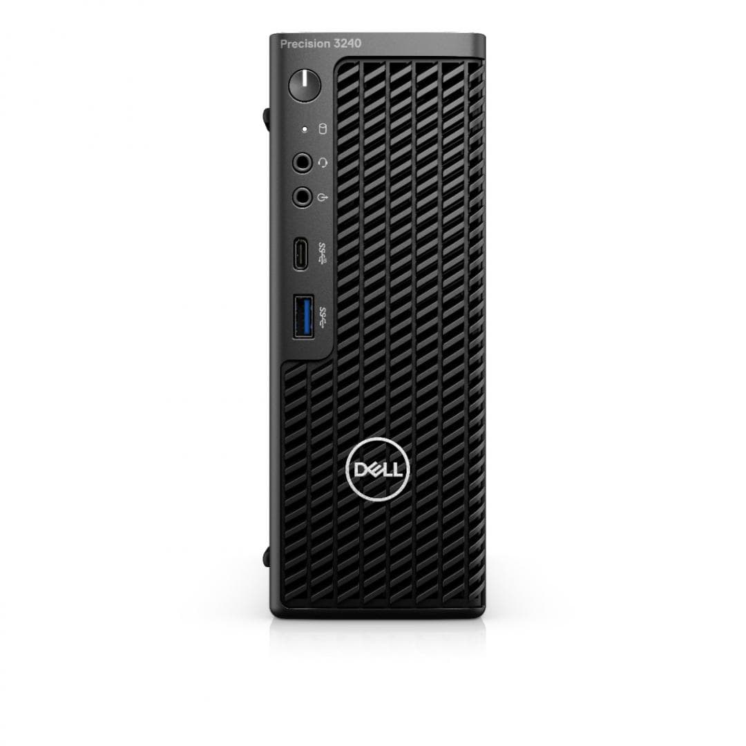 DESKTOP DELL, "Precision 3240" Mini Tower, CPU i7-10700, nVidia Quadro P1000, memorie 16 GB, SSD 512 GB, tastatura si mouse, Windows 10 Pro, "N005P3240CFFBTPCEE" — miniatură