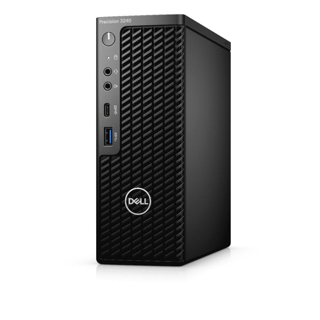 DESKTOP DELL, "Precision 3240" Mini Tower, CPU i7-10700, nVidia Quadro P1000, memorie 16 GB, SSD 512 GB, tastatura si mouse, Windows 10 Pro, "N005P3240CFFBTPCEE" — miniatură