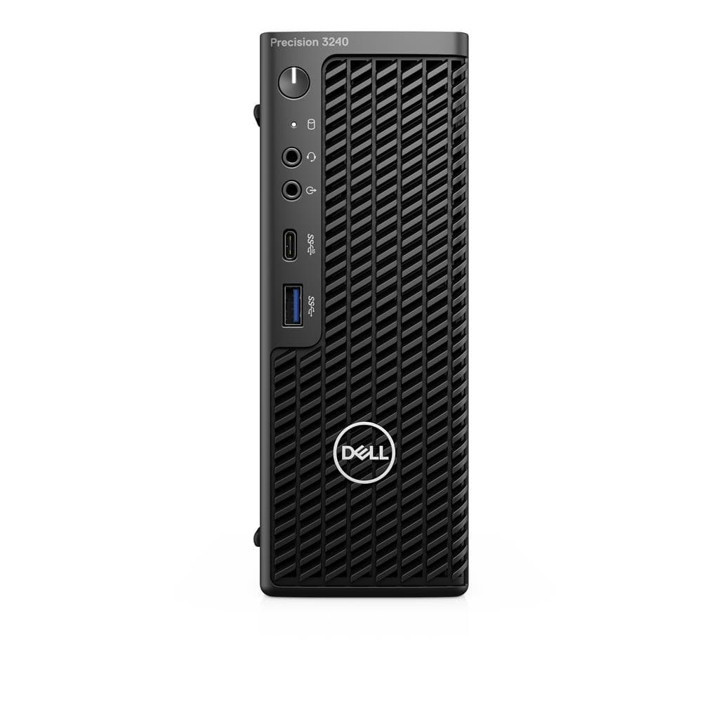 DESKTOP DELL, "Precision 3240" Compact Form Factor, CPU i7-10700, nVidia Quadro P1000, memorie 16 GB, SSD 512 GB, tastatura si mouse, Windows 11 Pro, "N005P3240CFFEMEA"