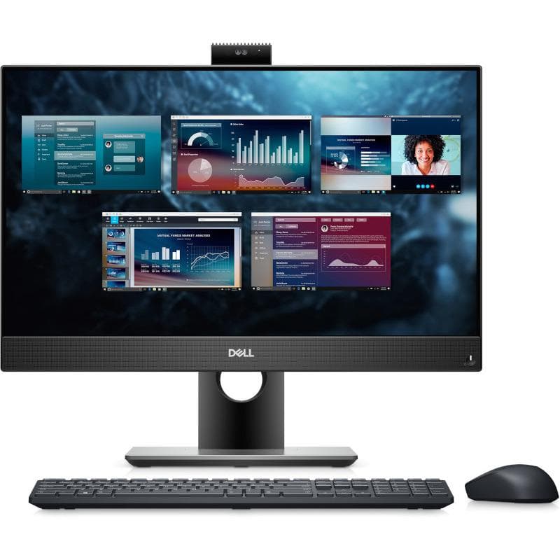 DESKTOP DELL, "OptiPlex 5490" All-in-one, 23.8 inch, CPU i7-10700T, Intel UHD Graphics 630, memorie 16 GB, SSD 256 GB, tastatura si mouse, Windows 11 Pro, "N213O5490AIOW11P"