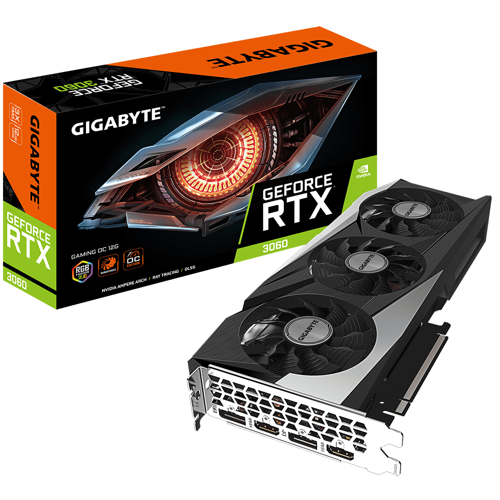 PLACA VIDEO GIGABYTE "GeForce RTX 3060 GAMING OC", 12 GB GDDR6 192 biti, PCI Express 4.0 x 16, HDMI x 2 DisplayPort x 2, sistem racire aer, "N3060GAMING OC12G2"