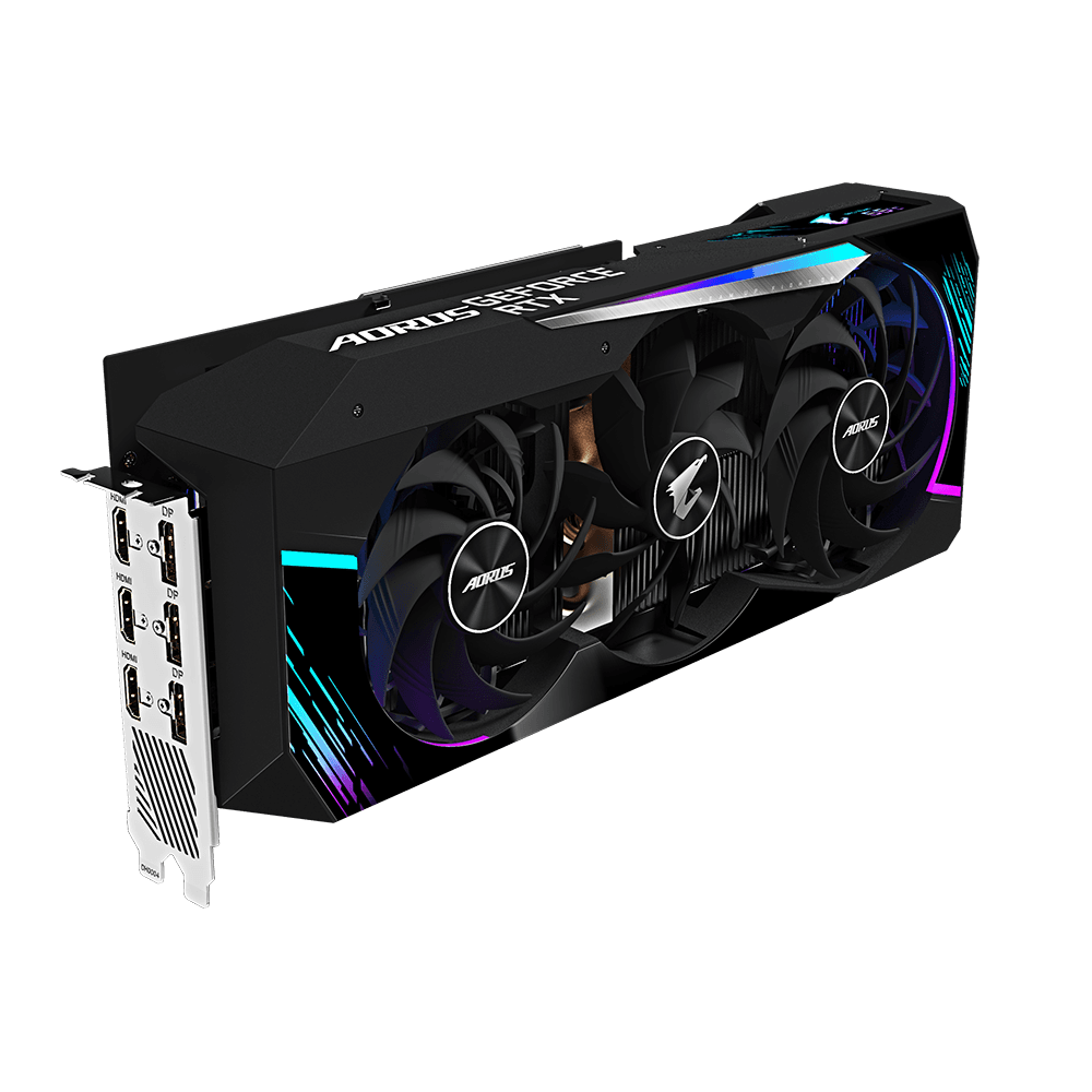 PLACA VIDEO GIGABYTE "AORUS GeForce RTX 3080 MASTER 12G", 12 GB GDDR6X 384 biti, PCI Express 4.0 x 16, HDMI x 2 DisplayPort x 3, sistem racire aer, "N3080AORUS M-12GD" — miniatură