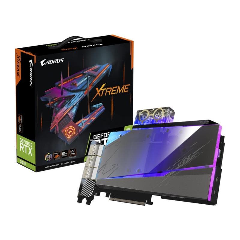 PLACA VIDEO GIGABYTE "AORUS RTX 3080 XTRM", 10 GB GDDR6X 320 biti, PCI Express 4.0 x 16, HDMI x 3 DisplayPort x 3, sistem racire lichid, "N3080AORUSX WB10G2"