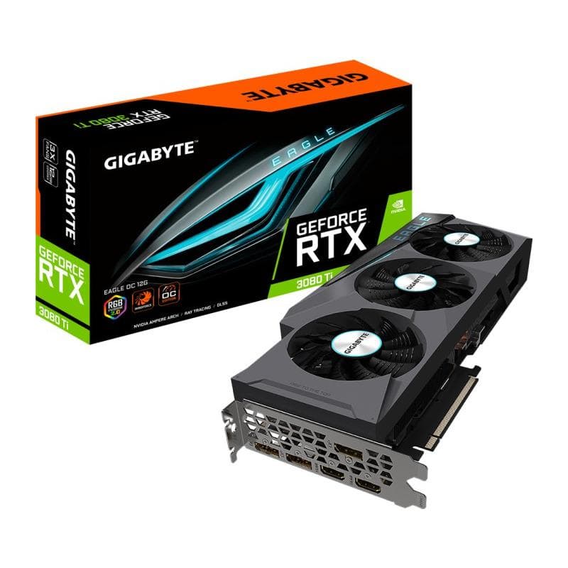 PLACA VIDEO GIGABYTE "GeForce RTX 3080 Ti EAGLE OC", 12 GB GDDR6X 384 biti, PCI Express 4.0 x 16, HDMI x 2 DisplayPort x 3, sistem racire aer, "N308TEAGLE OC-12G"