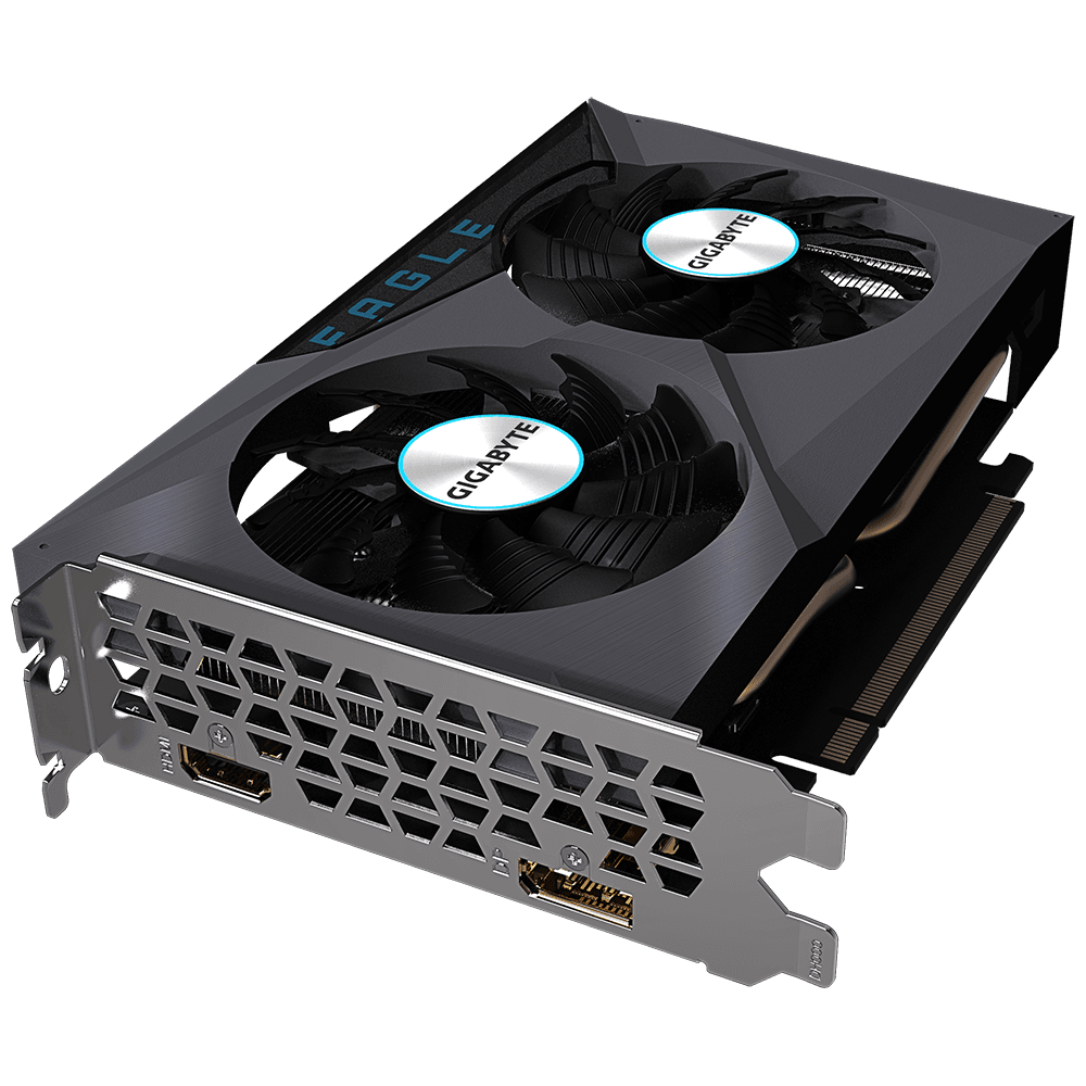 PLACA VIDEO GIGABYTE "Radeon RX 6500 XT EAGLE 4G", 4 GB GDDR6 64 biti, PCI Express 4.0 x 8, HDMI DisplayPort, sistem racire aer, "R65XTEAGLE-4GD" — miniatură