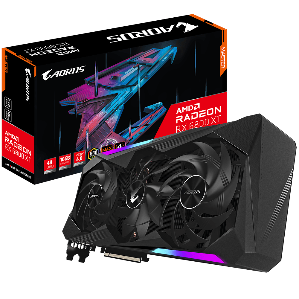 PLACA VIDEO GIGABYTE "AORUS Radeon RX 6800 XT MASTER", 16 GB GDDR6 256 biti, PCI Express 4.0 x 16, HDMI x 2 DisplayPort x 2, sistem racire aer, "R68XTAORUS M-16G"
