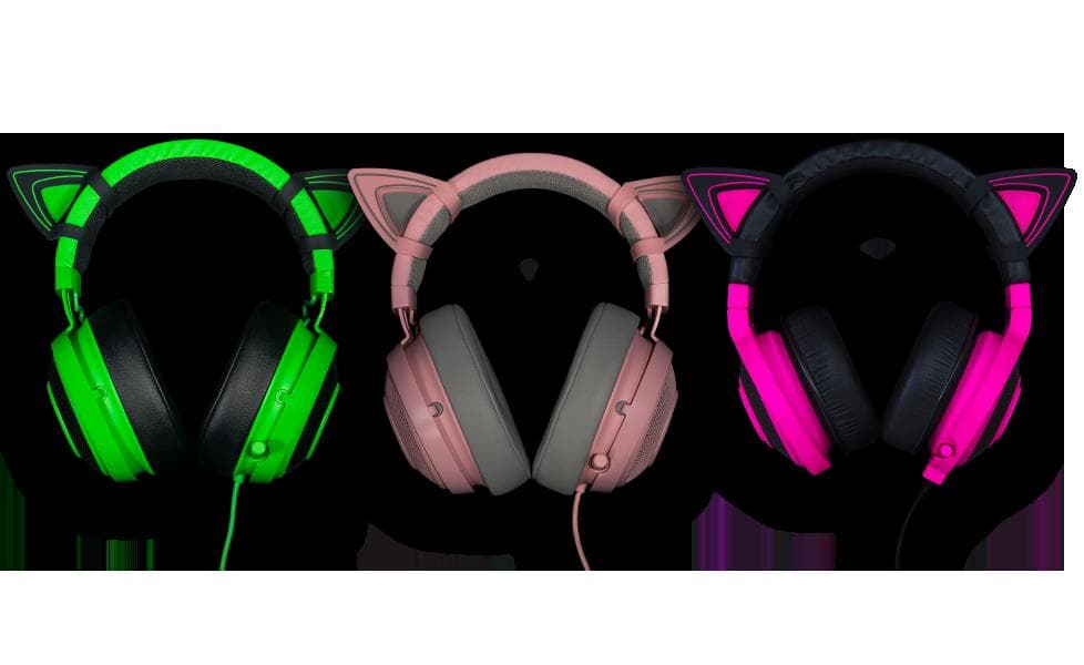 KITTY EARS FOR RAZER KRAKEN QUARTZ ED, "RC21-01140300-W3M1" — miniatură