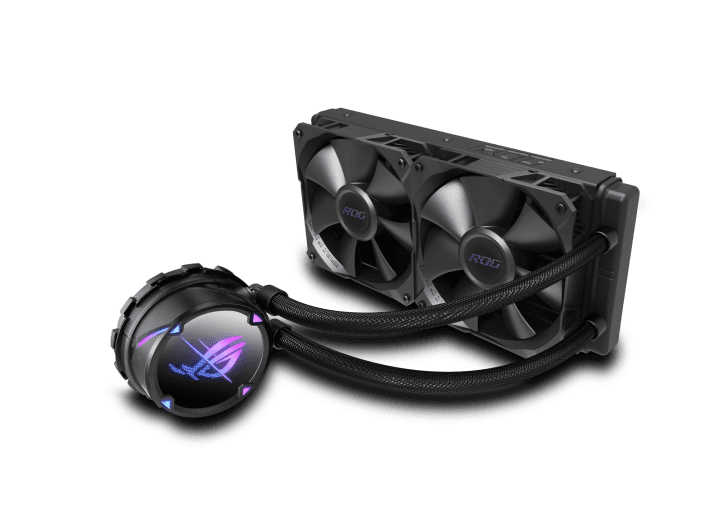 COOLER ASUS, "ROG Strix LC II 240", skt. universal, racire cu lichid, fan 120 mm x 2, 2500 rpm, LED ARGB, "RS LC II 240"