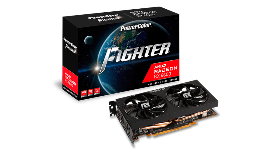 PLACA VIDEO POWER COLOR "Radeon RX 6600 Fighter", 8 GB GDDR6 128 biti, PCI Express 4.0 x 8, HDMI DisplayPort x 3, sistem racire aer, "RX6600 8G-3DH"