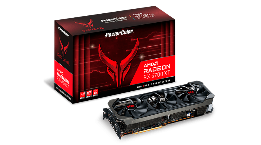 PLACA VIDEO POWER COLOR "Red Devil AMD Radeon RX 6700 XT OC", 12 GB GDDR6 192 biti, PCI Express 3.0 x 16, HDMI x 2 DisplayPort x 3, sistem racire aer, "RX6700XT 12G-3DHEO" — miniatură