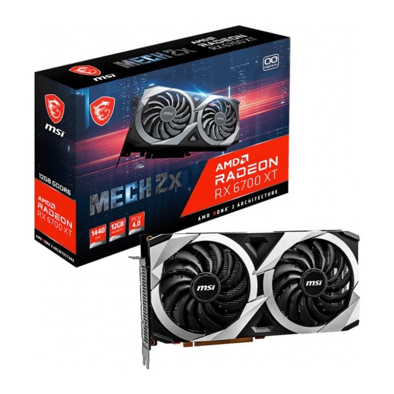 PLACA VIDEO MSI "Radeon RX 6700 XT MECH 2X 12G OC", 12 GB GDDR6 192 biti, PCI Express 4.0 x 16, HDMI DisplayPort x 3, sistem racire aer, "RX6700XT MECH 2XOC"