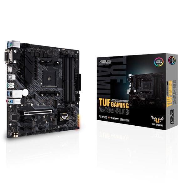 PLACA de BAZA Asus "TUF GAMING A520M-PLUS", skt AM4, mATX, AMD A520, 4 x DDR4, max. 128 GB, 4 x SATA, 1 x M.2, 7.1, "TUF GAMING A520M-PLUS"