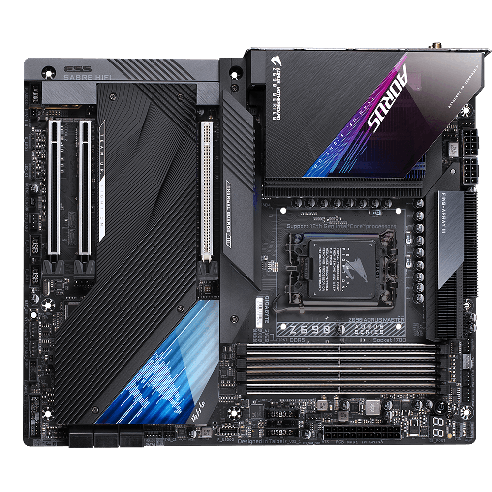 PLACA de BAZA Gigabyte "Z690 AORUS MASTER", skt LGA 1700, EATX, Intel Z690, 4 x DDR5, max. 128 GB, 6 x SATA, 5 x M.2, 7.1, "Z690 AORUS MASTER" — miniatură