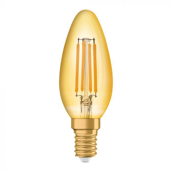 BEC LED Osram, soclu E14, putere 4 W, forma lumanare, lumina alb calda, alimentare 220 - 240 V, "000004058075293434"