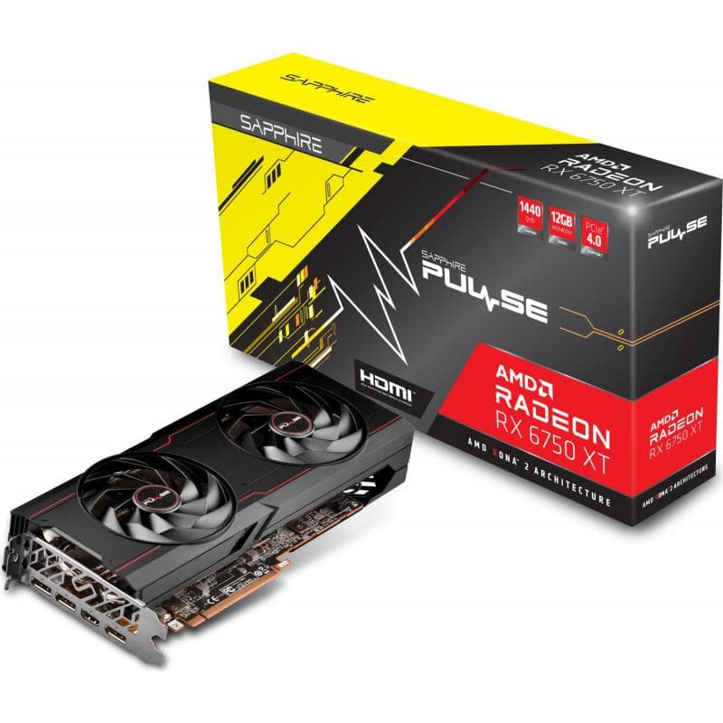 PLACA VIDEO SAPPHIRE "Radeon RX 6750 XT OC", 12 GB GDDR6 192 biti, PCI Express 4.0 x 16, HDMI DisplayPort x 3, sistem racire aer, "11318-03-20G" — miniatură