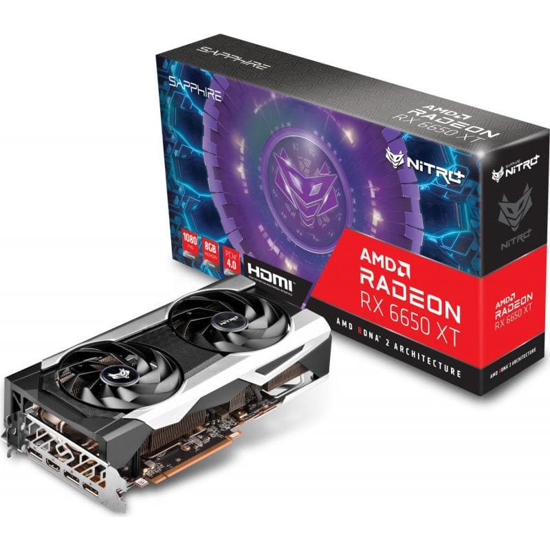 PLACA VIDEO SAPPHIRE "NITRO+ AMD Radeon RX 6650 XT", 8 GB GDDR6 128 biti, PCI Express 4.0 x 16, HDMI DisplayPort x 3, sistem racire aer, "11319-01-20G" — miniatură
