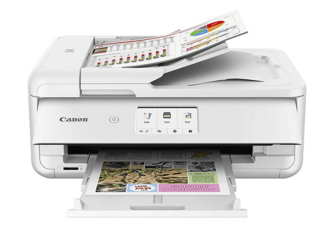 Multifunctional Inkjet Color Canon Pixma TS9551 White, A3, Functii:Impr|Scan|Cop,Viteza Print Mono:15ipm,Viteza Print color:10ipm,Conectiv:USB|WiFi,Duplex:Da,ADF:ADF "2988C026AA"