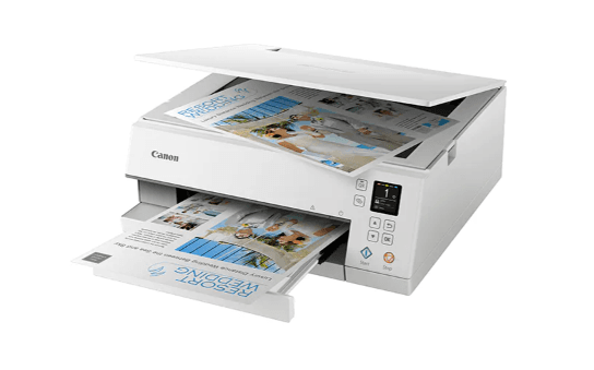 Multifunctional Inkjet Color Canon Pixma TS6351 White, A4, Functii:Impr|Scan|Cop,Viteza Print Mono:15ipm,Viteza Print color:10ipm,Conectiv:USB|WiFi,Duplex:Da,ADF:Nu "3774C026AA" — miniatură