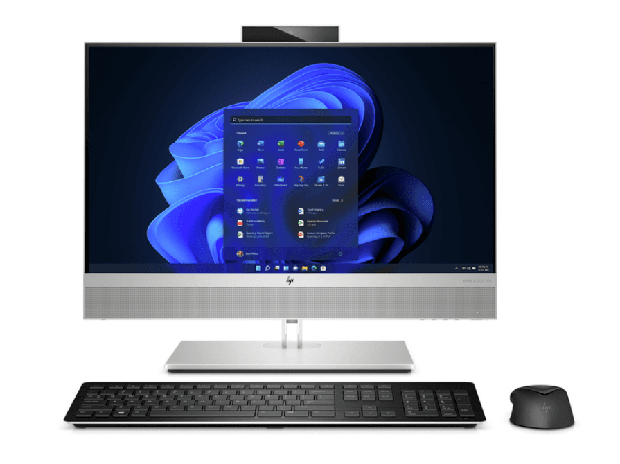 DESKTOP HP, "EliteDesk 800 G8" All-in-one, 23.8 inch, CPU i5-11500, Intel UHD Graphics 630, memorie 16 GB, SSD 512 GB, tastatura si mouse, Windows 11 Pro, "5L1C0EA#ABB"