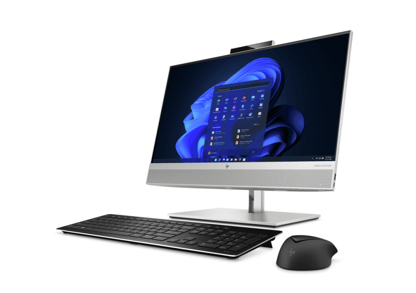 DESKTOP HP, "EliteDesk 800 G8" All-in-one, 23.8 inch, CPU i5-11500, Intel UHD Graphics 630, memorie 16 GB, SSD 512 GB, tastatura si mouse, Windows 11 Pro, "5L1C0EA#ABB" — miniatură
