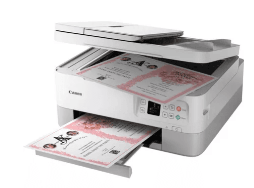 Multifunctional Inkjet Color Canon Pixma TS7451a White,A4,Functii:Impr|Scan|Cop,Viteza Print Mono:13ipm,Viteza Print color:6.8ipm,Conectiv:USB|WiFi,Duplex:Da,ADF:ADF "4460C076AA" — miniatură