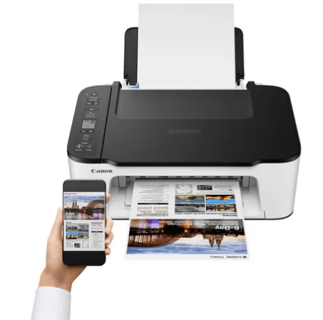 Multifunctional Inkjet Color Canon Pixma TS3452 Black/White,A4,Functii:Impr|Scan|Cop,Vit Print Mono:7.7ipm,Vit Print color:4ipm,Conectiv:USB|WiFi,Duplex:Nu,ADF:Nu "4463C046AA" — miniatură