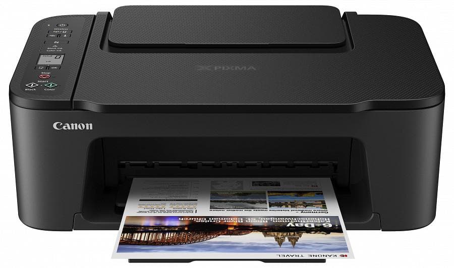 Multifunctional Inkjet Color Canon Pixma TS3450 Black, A4, Functii:Impr|Scan|Cop,Viteza Print Mono:7.7ipm,Viteza Print color:4ipm,Conectiv:USB|WiFi,Duplex:Nu,ADF:Nu "4463C006AA"