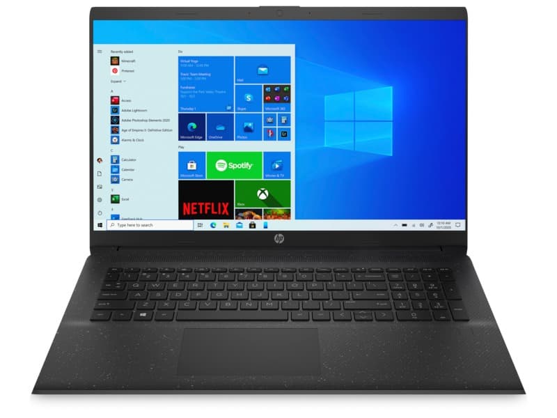 NOTEBOOK HP, "Eunice 21C1" 17.3 inch, Ryzen 7 5700U, 8 GB DDR4, SSD 256 GB, HDD 1 TB, AMD Radeon Graphics, Windows 10 Home, "4S9T3EA#AKE" (