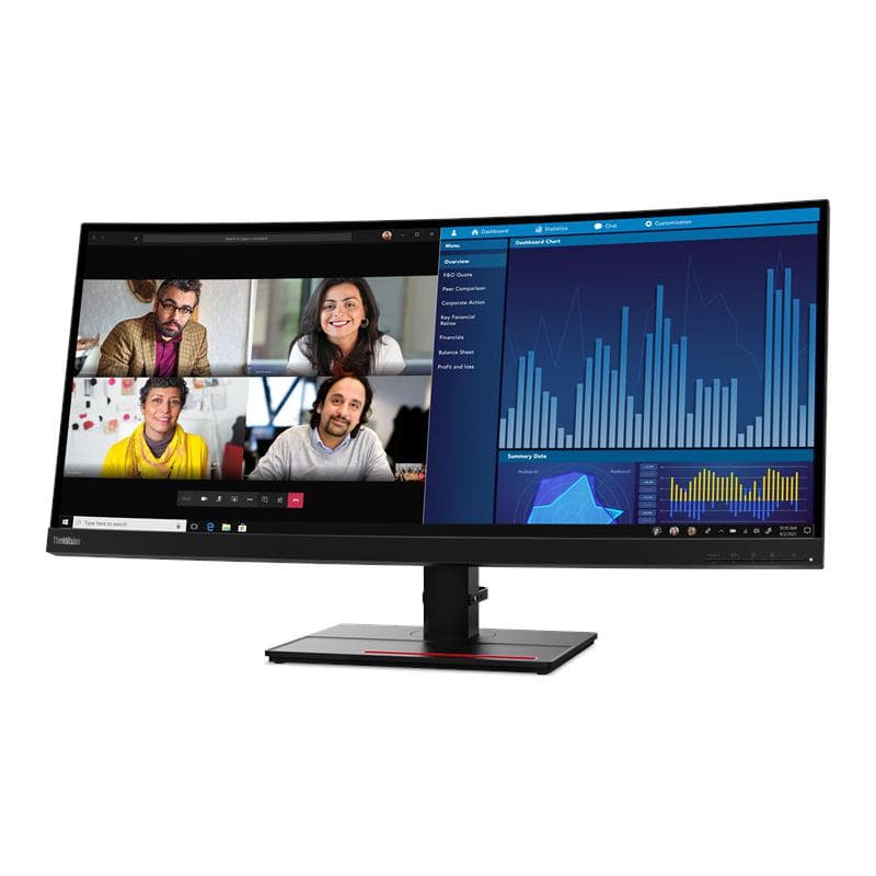 LENOVO ThinkVision P34w-20 34inch IPS 3440x1440 21:9 300cd/m2 1000:1 3M:1 6ms 1xHDMI 2.0 1xDP 1.4 1xUSB 3.2 75Hz, "62DCRAT3EU" — miniatură