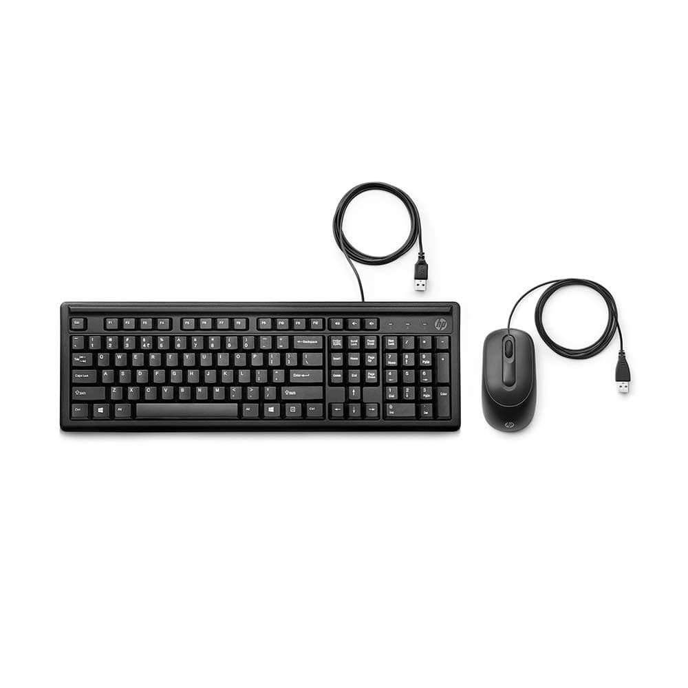 HP 160 keyboard USB Black, "6HD76AA"