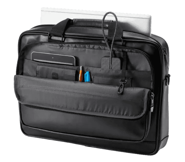 GEANTA HP, pt. notebook de max 15.6 inch, 1 compartiment, buzunar frontal x 2, 1.22 kg, piele ecologica, negru, "6KD09AA" — miniatură