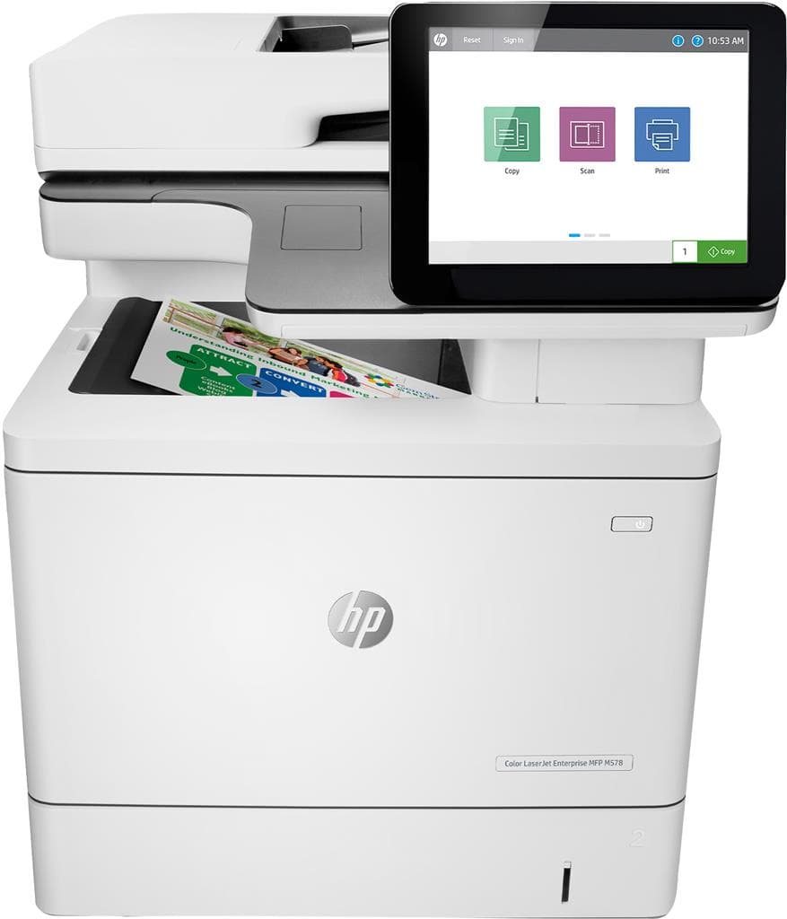 Multifunctional Laser Color HP MFP M578dn, A4, Functii:Impr|Scan|Cop,Viteza Print Mono:38ppm,Viteza Print color:38ppm,Conectiv:USB|Ret,Duplex:Da,ADF:ADF "7ZU85A"