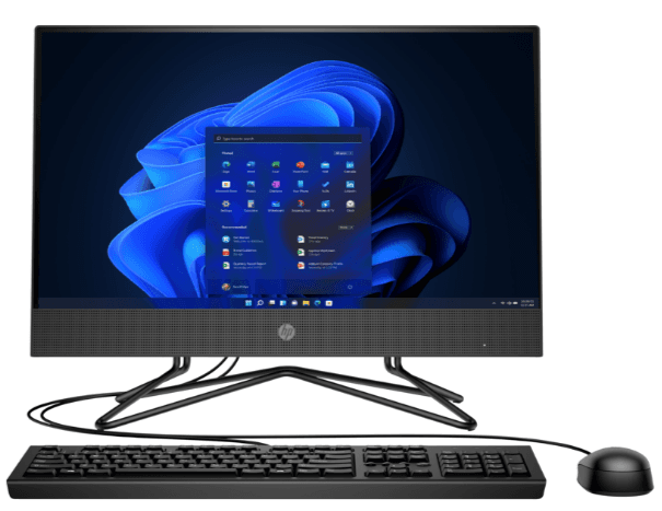DESKTOP HP, "200 G4" All-in-one, 21.5 inch, CPU i5-10210U, Intel UHD Graphics 620, memorie 8 GB, HDD 1 TB, unitate optica, tastatura si mouse, Windows 10 Pro, "9US67EA#ABB"