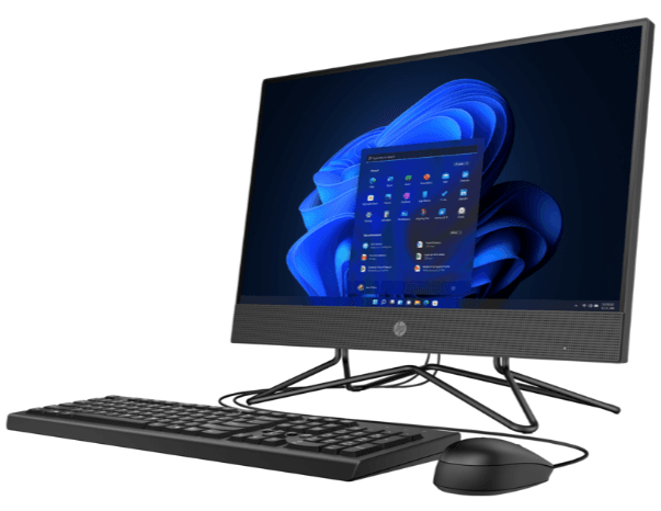 DESKTOP HP, "200 G4" All-in-one, 21.5 inch, CPU i5-10210U, Intel UHD Graphics 620, memorie 8 GB, HDD 1 TB, unitate optica, tastatura si mouse, Windows 10 Pro, "9US67EA#ABB" — miniatură