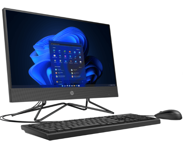 DESKTOP HP, "200 G4" All-in-one, 21.5 inch, CPU i5-10210U, Intel UHD Graphics 620, memorie 8 GB, HDD 1 TB, unitate optica, tastatura si mouse, Windows 10 Pro, "9US67EA#ABB" — miniatură