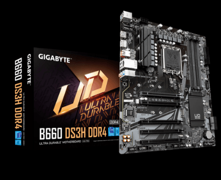 PLACA de BAZA Gigabyte "B660 DS3H DDR4", skt LGA 1700, mATX, Intel B660, 4 x DDR4, max. 128 GB, 4 x SATA, 2 x M.2, 7.1, "B660 DS3H DDR4"