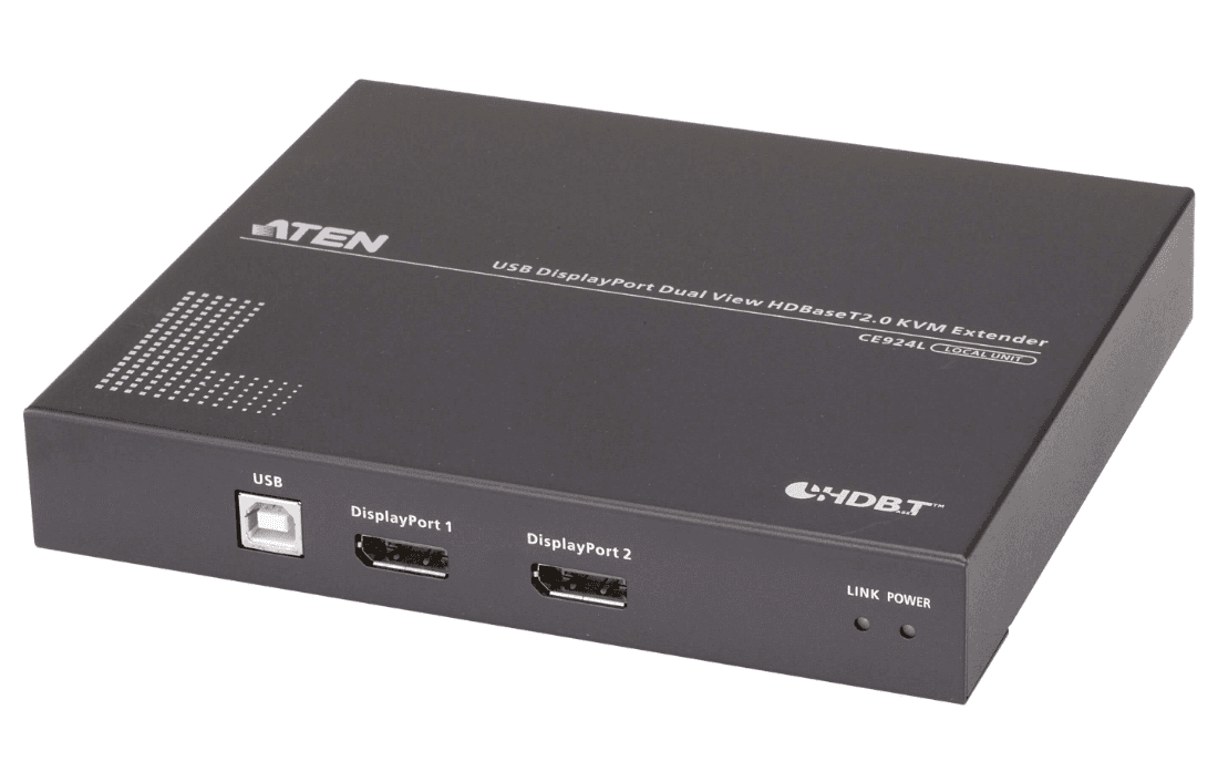 USB DisplayPort Aten Dual View HDBaseTTM 2.0 KVM Extender (4K@100m for Single View) "CE924-AT-G" — miniatură