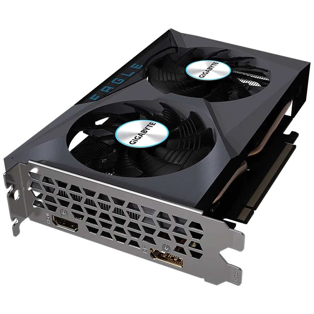 PLACA VIDEO GIGABYTE "Radeon RX 6400 EAGLE", 4 GB GDDR6 64 biti, PCI Express 4.0 x 16, HDMI DisplayPort, sistem racire aer, "GV-R64EAGLE-4GD" — miniatură