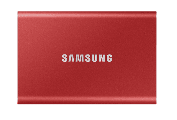 SSD. extern SAMSUNG T7, 2TB, USB 3.2 gen 2, R/W: 1050/1000 MB/s, rosu, "MU-PC2T0R/WW"