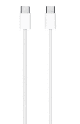 CABLU alimentare si date smartphone Apple, USB Type-C (T) la USB Type-C (T), cauciuc, lungime 1 m, alb, "MUF72ZM/A"